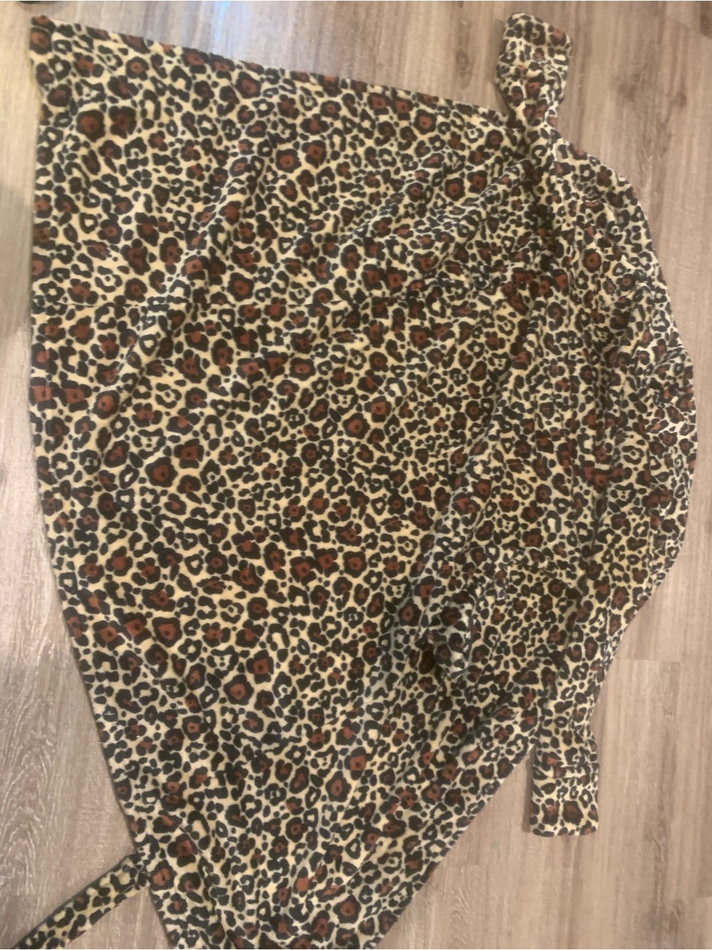 Source Unknown Leopard Print Bath Wrap in Brown and Black
